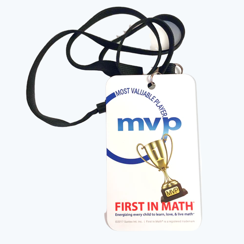 First in Math MVP Badge & Lanyard